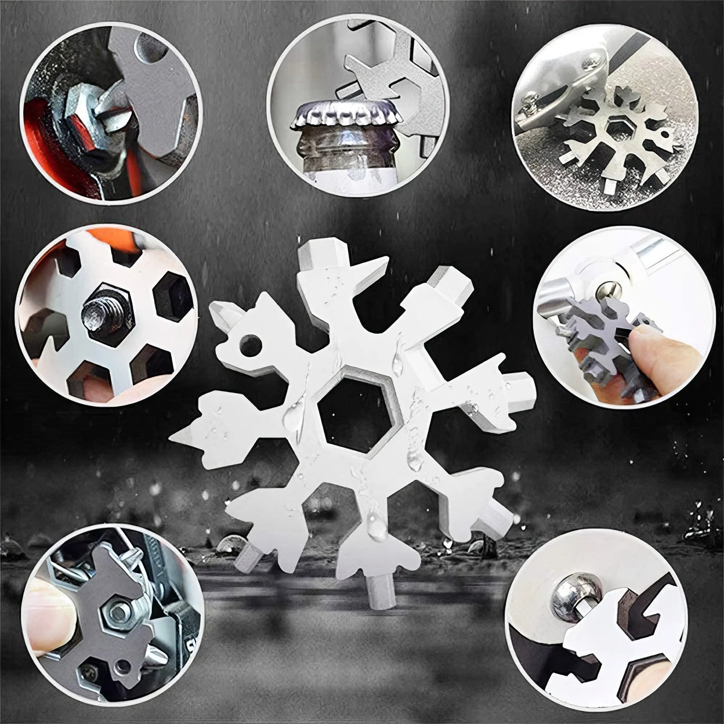 1 Snowflake Multifunctional Tool, Stainless Steel