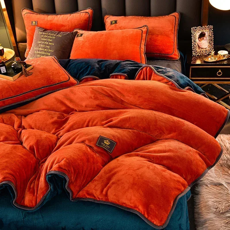 Luxury Milk Fleece Supper Ultra-Thick Bedding Comforter Bedding