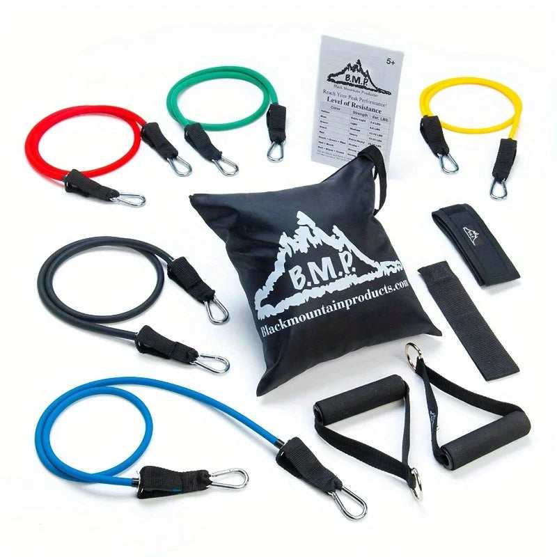 Door Anchor Rubber Resistance Band Set - Professional Exercise Bands for Glutes, Legs & Arms, Latex Free Option.