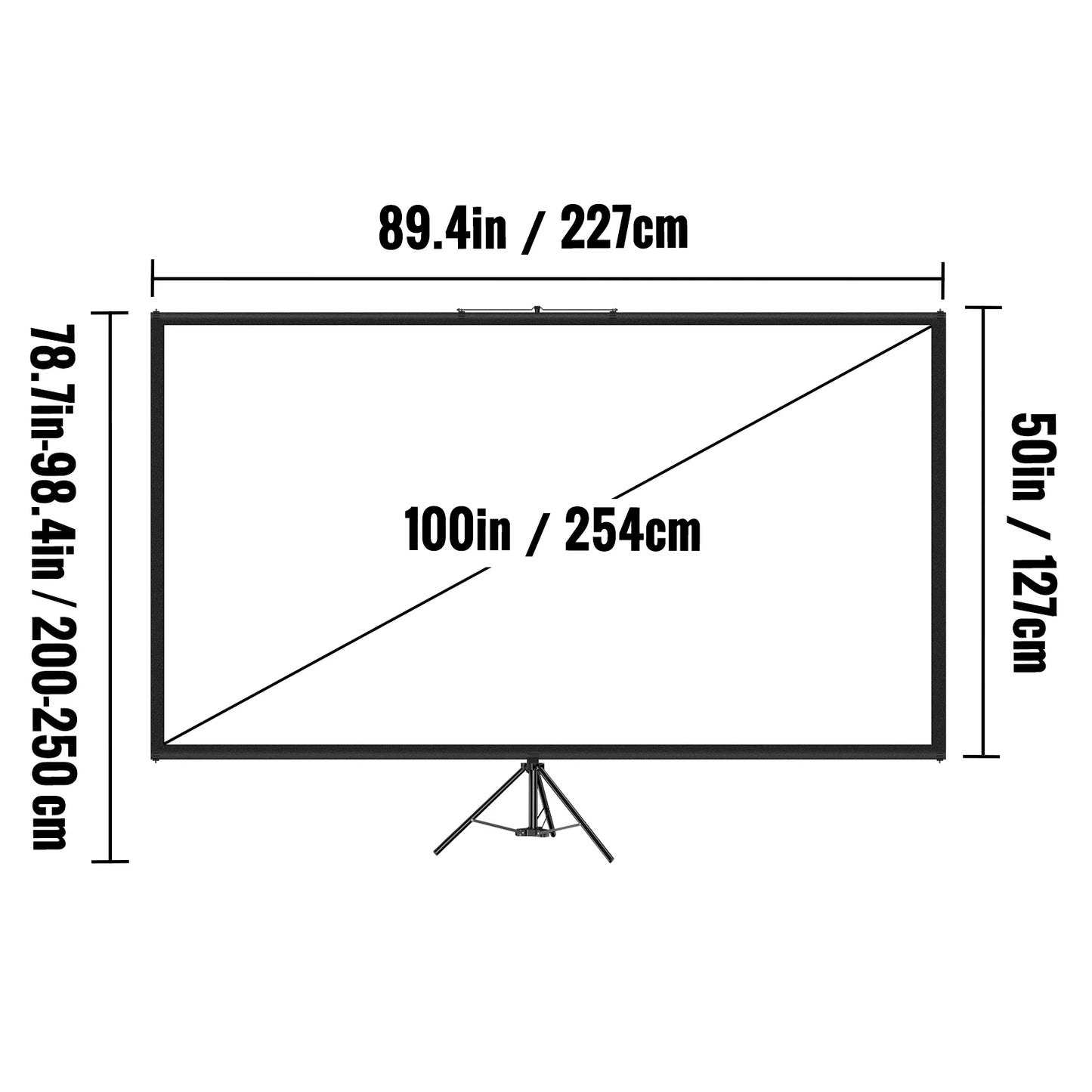 100 Inch Tripod Projector Screen