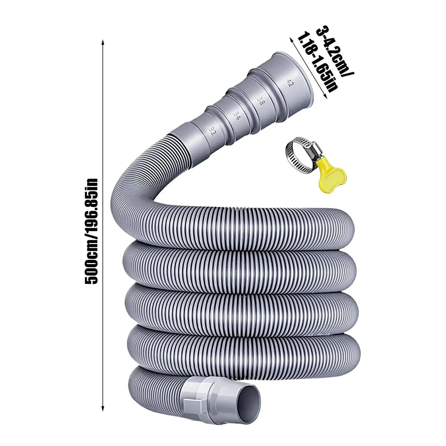 3/4/ 5m Caravan Sewer Pipe Kit Foldable RV Trailer Sewer Hose With Adjustable Adapter And Clamp Leakproof RV Hose Rv Accessories