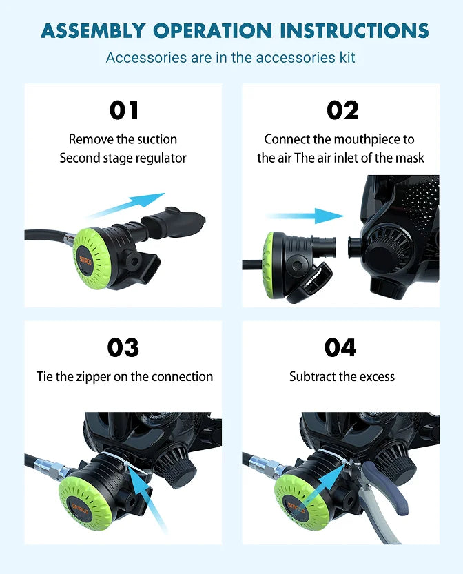 Dive Mask Diving & Snorkeling, Full Face Snorkel Scuba