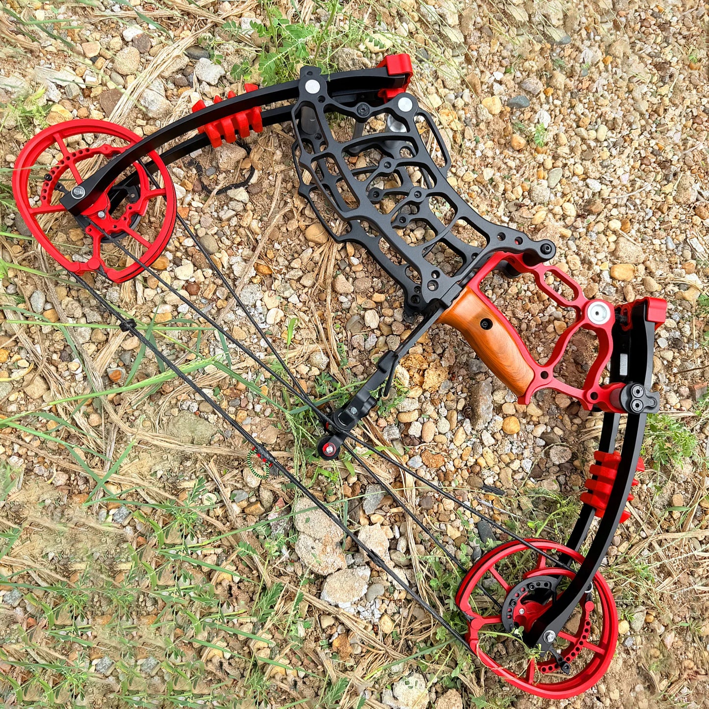 Archery Compound Bow Kit, Arrows & Steel Balls Dua Use Beginners Bow,30-70LBS Draw Weight, Short 19" Axle CNC Metal Frame,