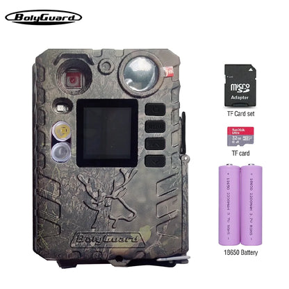 BolyGuard Trail Camera BG410-D 33MP 2.7K HD Hunting Game Wildlife Cam+ Dual Flash 940nm and White LED Night Vision Support Solar