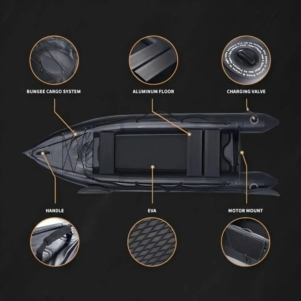 2 Person Inflatable Fishing Kayak Boat