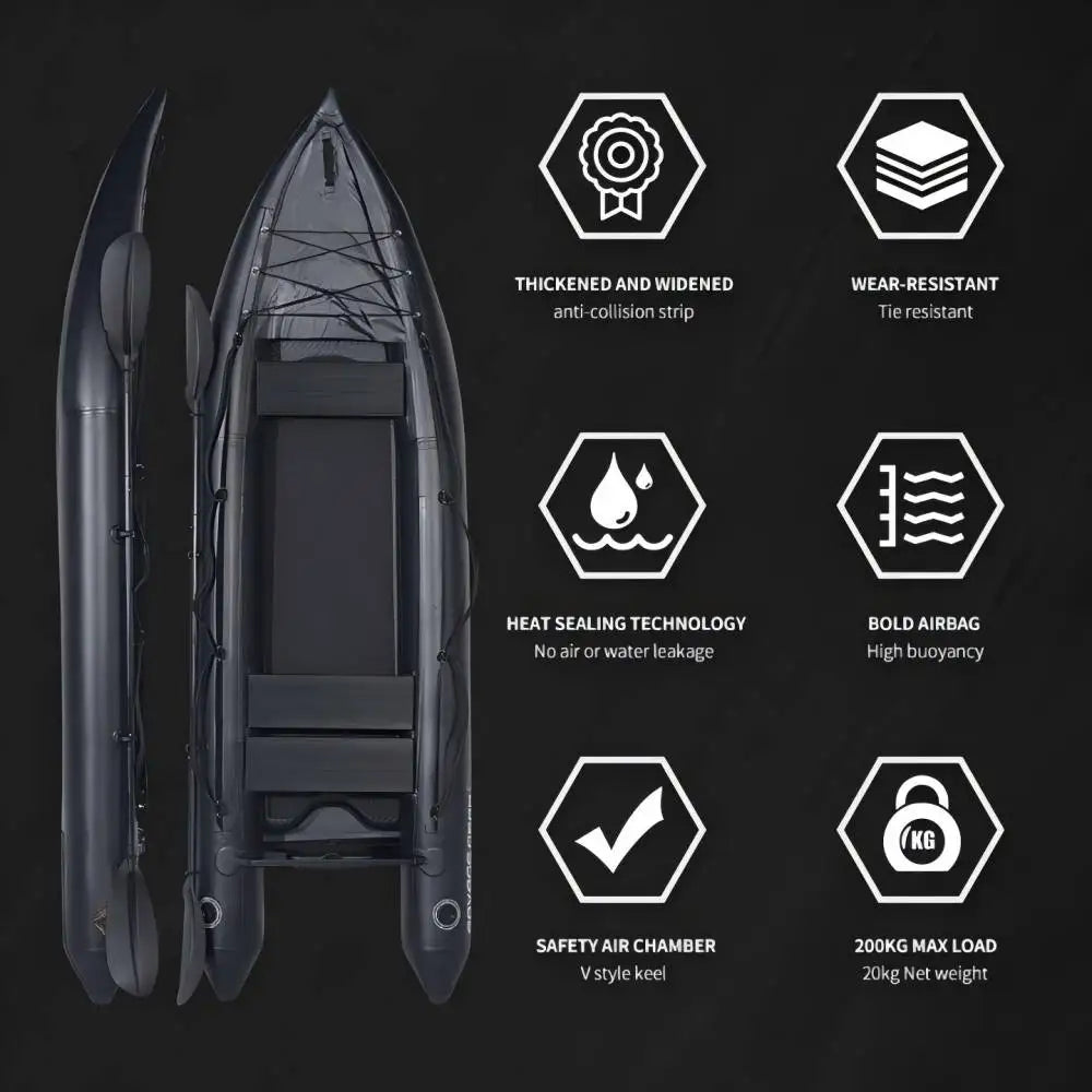 2 Person Inflatable Fishing Kayak Boat