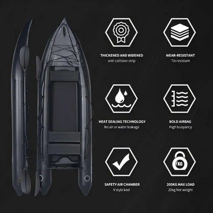 2 Person Inflatable Fishing Kayak Boat