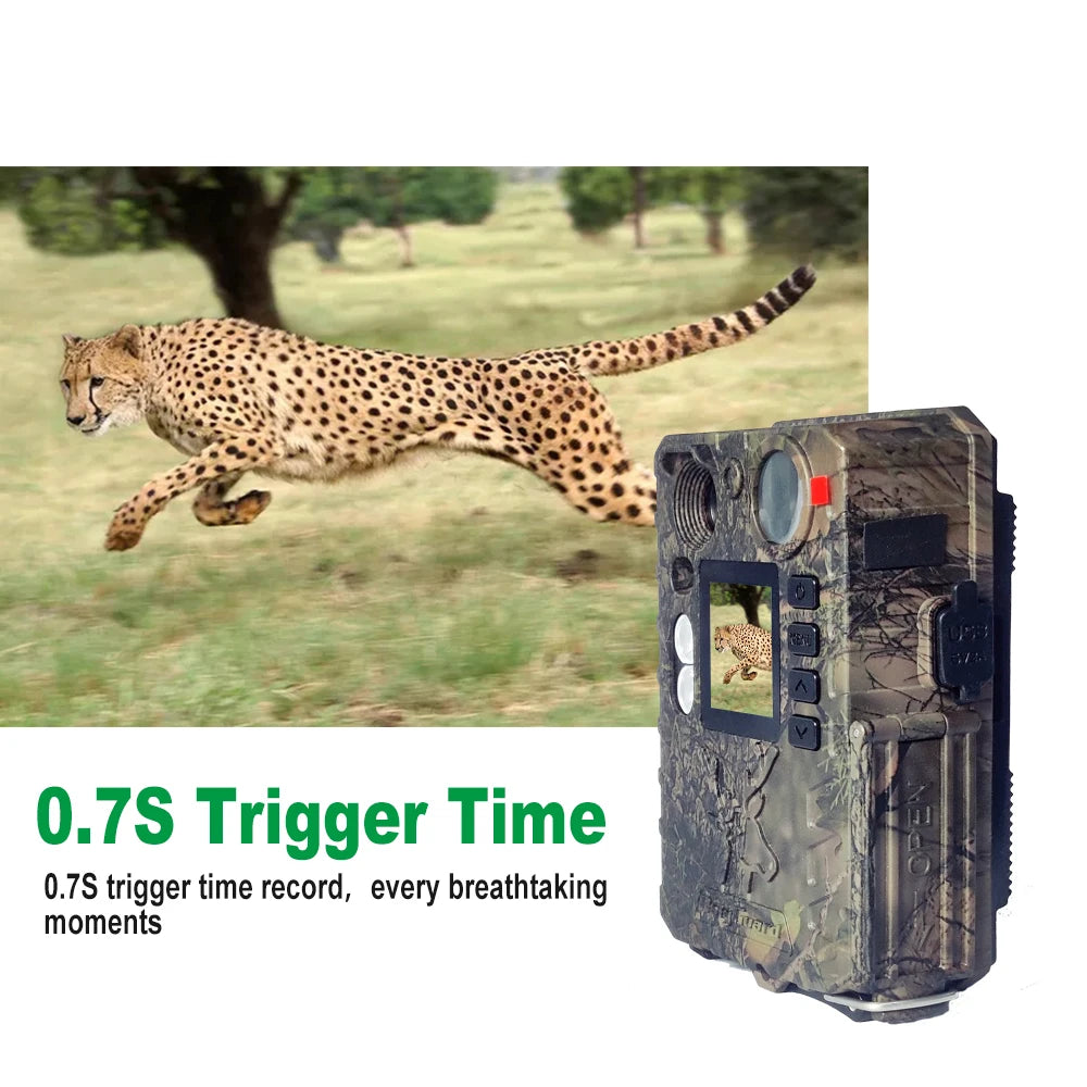 BolyGuard Trail Camera BG410-D 33MP 2.7K HD Hunting Game Wildlife Cam+ Dual Flash 940nm and White LED Night Vision Support Solar