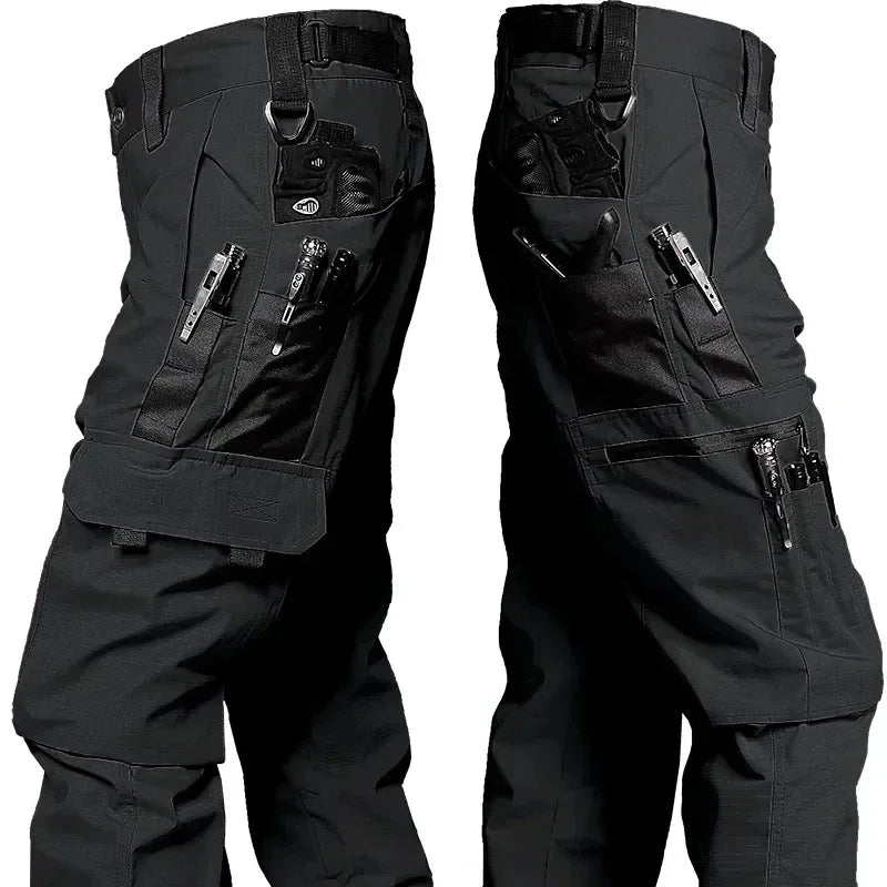 2PCS Tactical Work Pants Men Outdoor Cargo Trousers Multi-Pocket