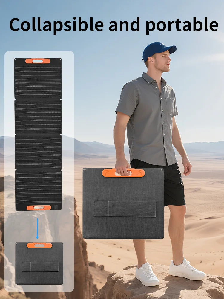 200W Foldable Solar Panel Portable for Outdoor Camping Power Generator Charging