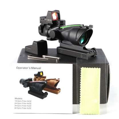 Adjustable 4x32 Red Dot 1x 4x Scope Red Dot 20mm Rail Scope