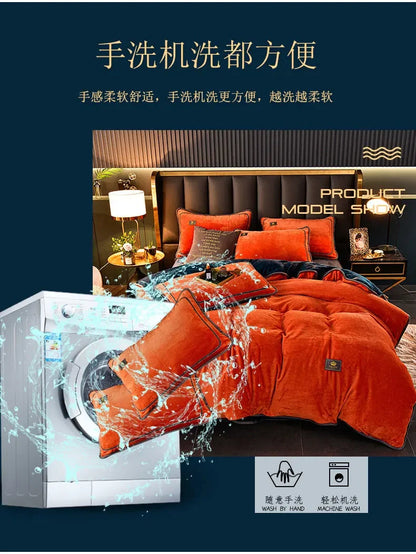 Luxury Milk Fleece Supper Ultra-Thick Bedding Comforter Bedding