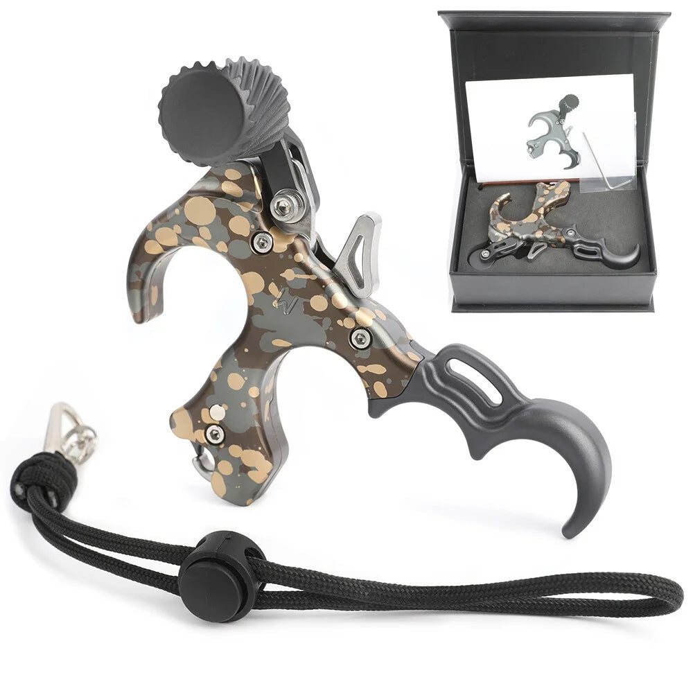 Compound Bow Release, 3/4 Finger Durable Aluminum Alloy Grip, Thumb Trigger for Hunting, Shooting & Daily Practice Accessories
