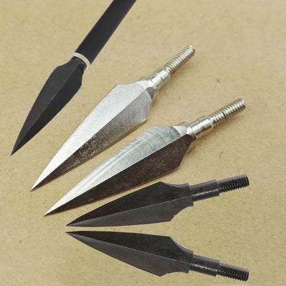 Arrowheads 12/24pcs 150 Grain High Carbon Steel Screw-in Tips for Compound Recurve Bow Hunting Shooting Accessories