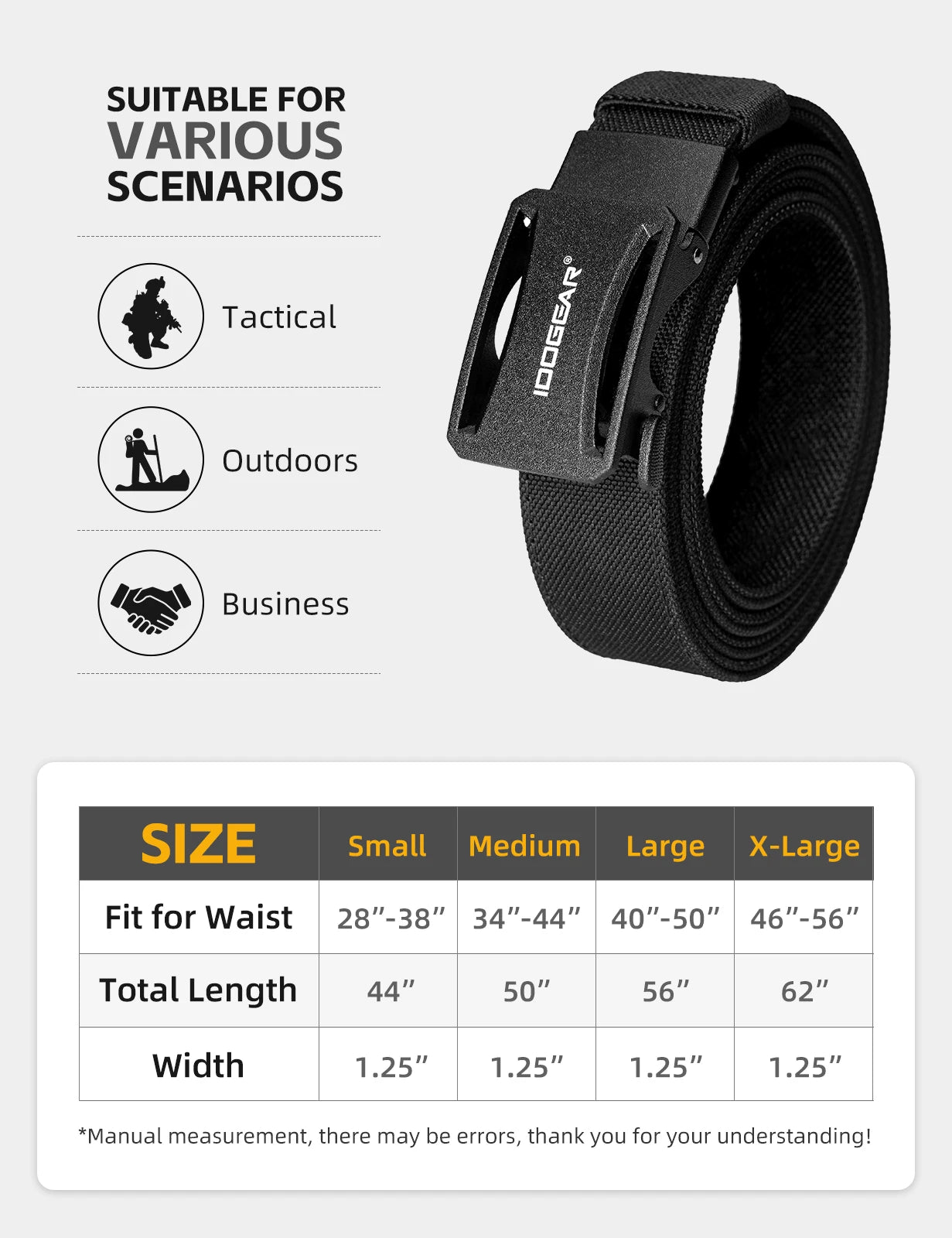 IDOGEAR Tactical Ratchet Belt