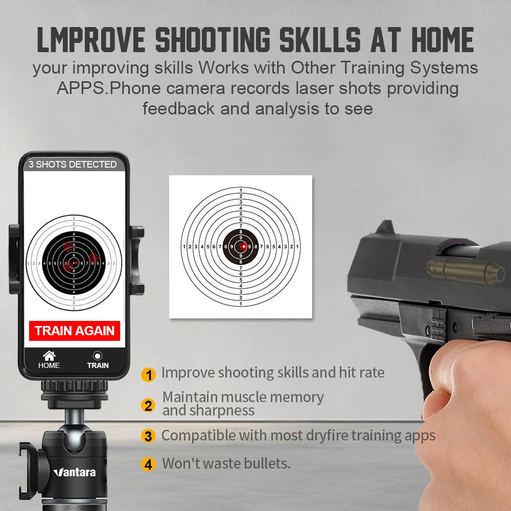 9mm Red Dot Laser Training Dry Fire Tactical Bullet