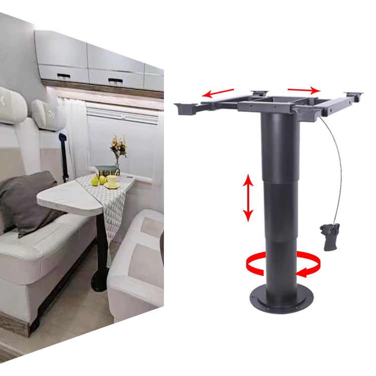 Pneumatic Gas Lifting Table Height Adjustable for Boat Marine Caravan RV
