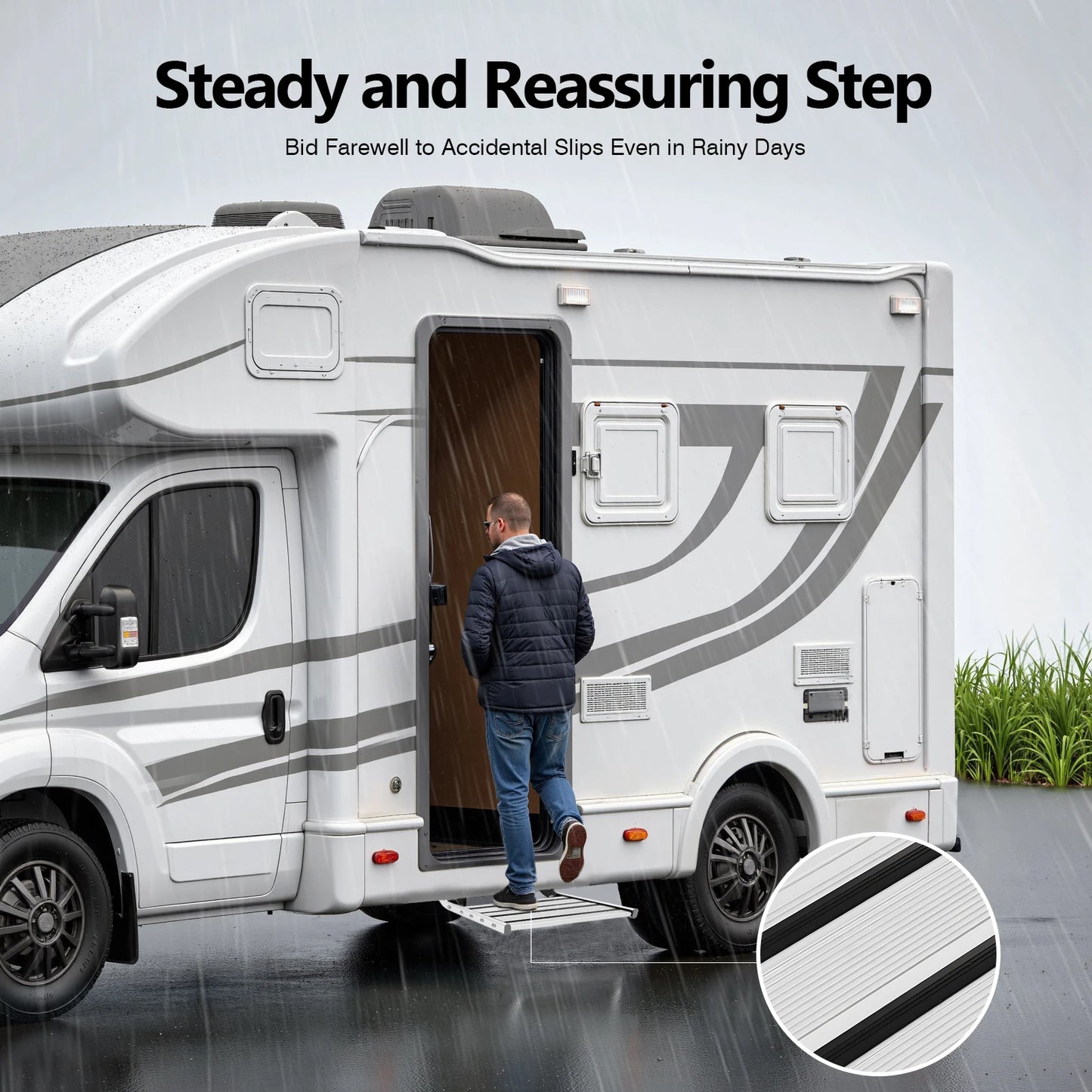 Folding RV Step Manual Step