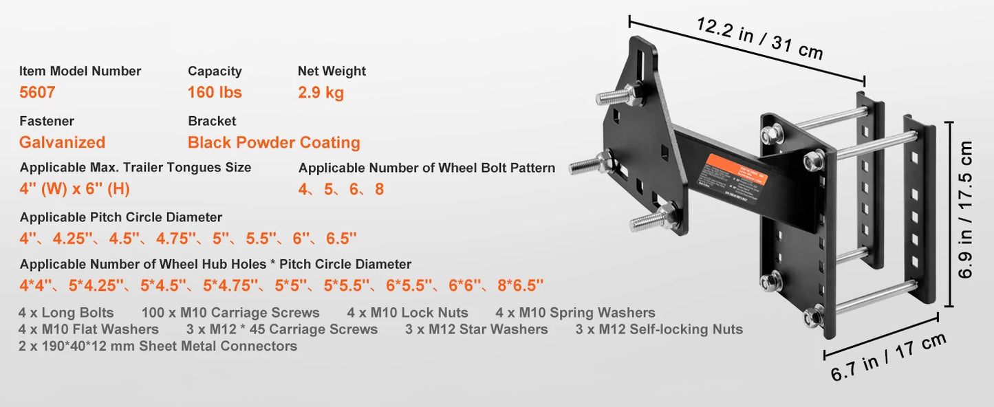 160 lbs Spare Tire Carrier