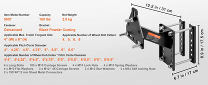 160 lbs Spare Tire Carrier