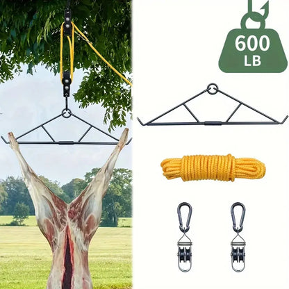 700LB Capacity Elk Hoist Pulley Lift System Deer Hunting Accessories Gift Set