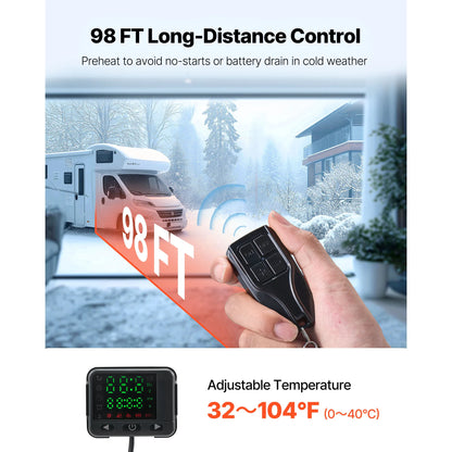 Diesel Heater 8KW Diesel Air Heater with LCD Panel and Remote Control Parking Heater Low Noise for Truck Trailer Boat