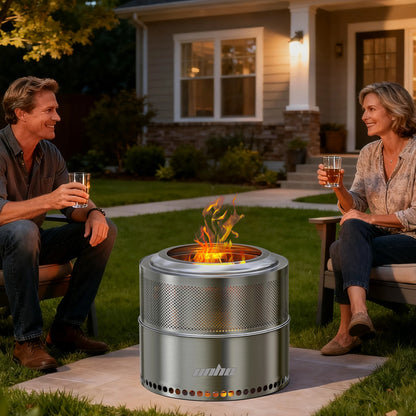 Wood Burning  Stainless Steel Smokeless Fire Pit