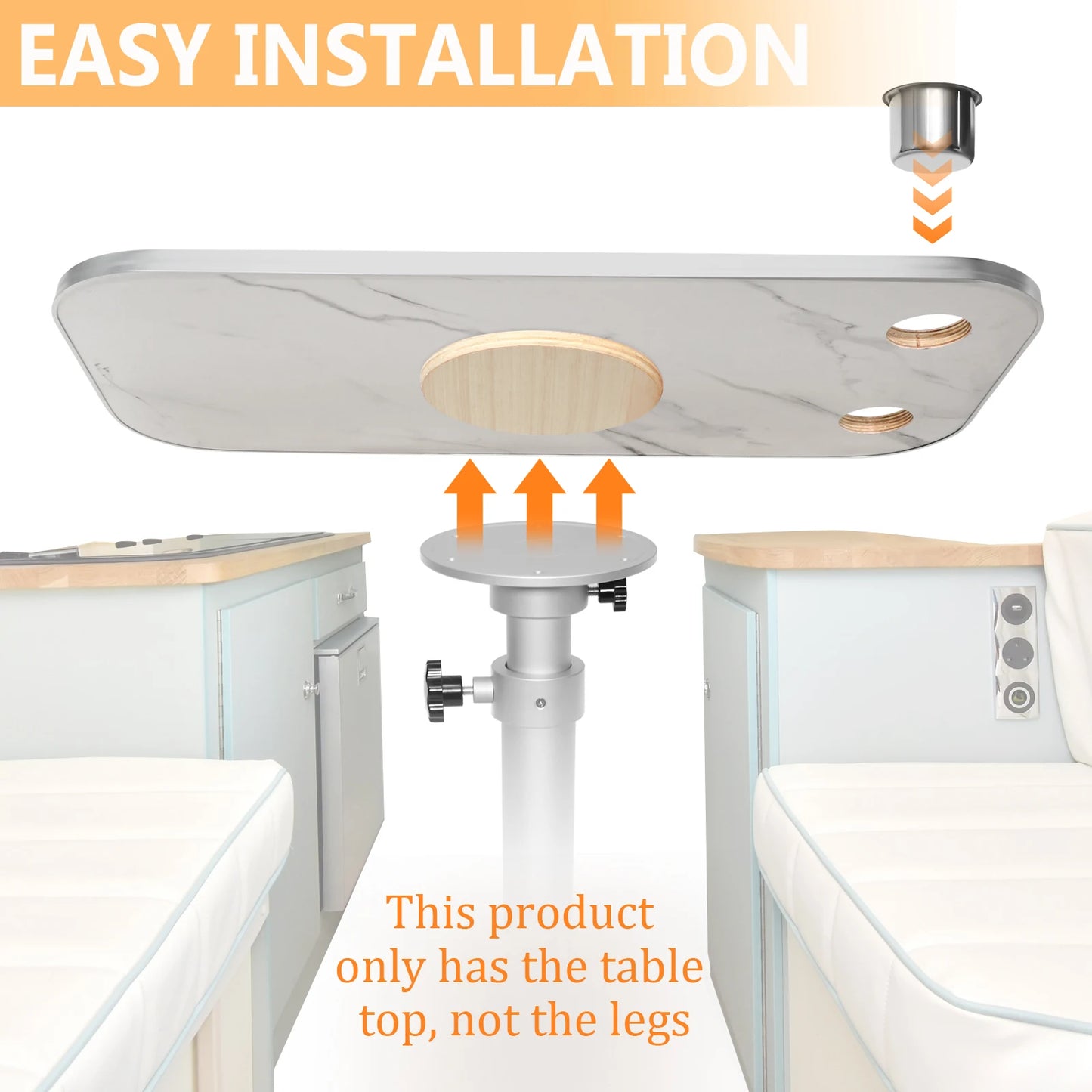 Detachable RV Table Set 31.5" x 15.7"