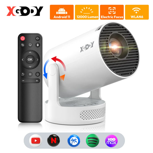 4K HY300 Pro+ Projector Built-in 5W Speaker 1280*720P Android 11