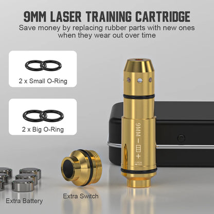 9mm Red Dot Laser Training Dry Fire Tactical Bullet