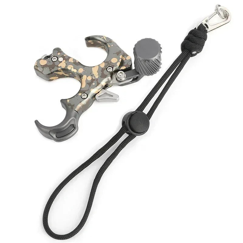 Compound Bow Release, 3/4 Finger Durable Aluminum Alloy Grip, Thumb Trigger for Hunting, Shooting & Daily Practice Accessories