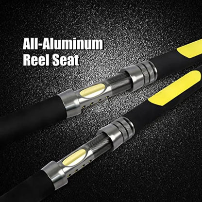 Catfish Fishing Rod 1 Piece 2 Piece Portable Outdoor Angling 6'6 7'6 8' 10'