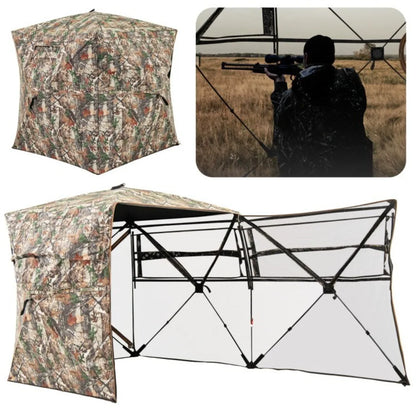 360°One Way See Portable Pop-Up Ground Hunting Blind Hunting Tent w/Carrying Bag