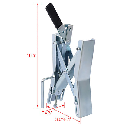 Locking Chock,Axel-Chock Wheel-Stabilizer for RV, Trailer, Camper Quick-Lock Tire-Stop Fits up to 6 Inches -Pair