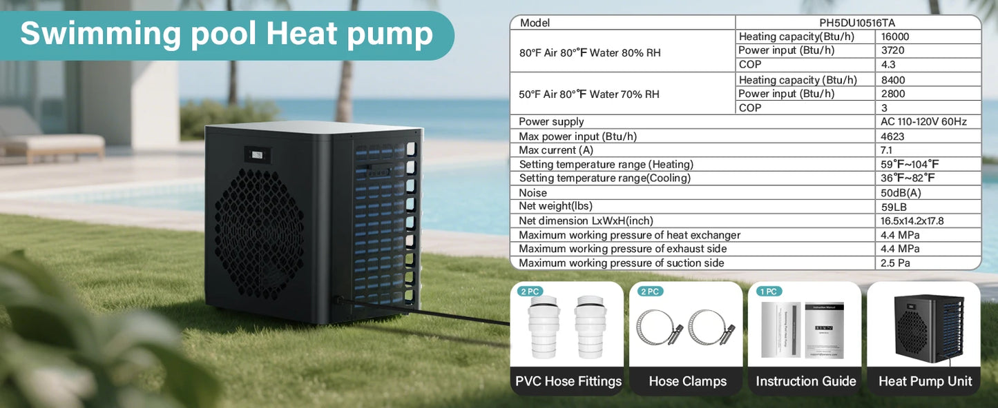 16000BTU Above Ground swimming Pools Heater