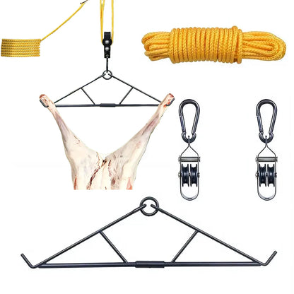700LB Capacity Elk Hoist Pulley Lift System Deer Hunting Accessories Gift Set