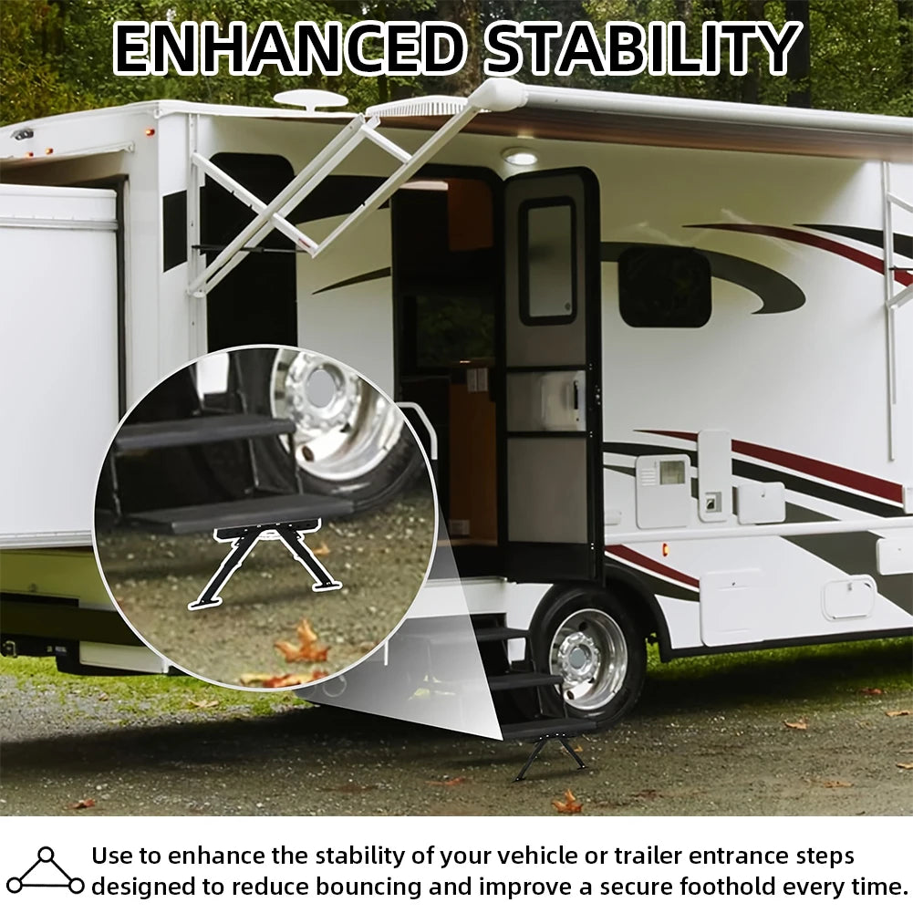 RV Folding Step Board Bracket Height Ranges From 2.8in To 11.3in RV Step Stabilizer RV Entry Steps Stabilizer RV Accessories