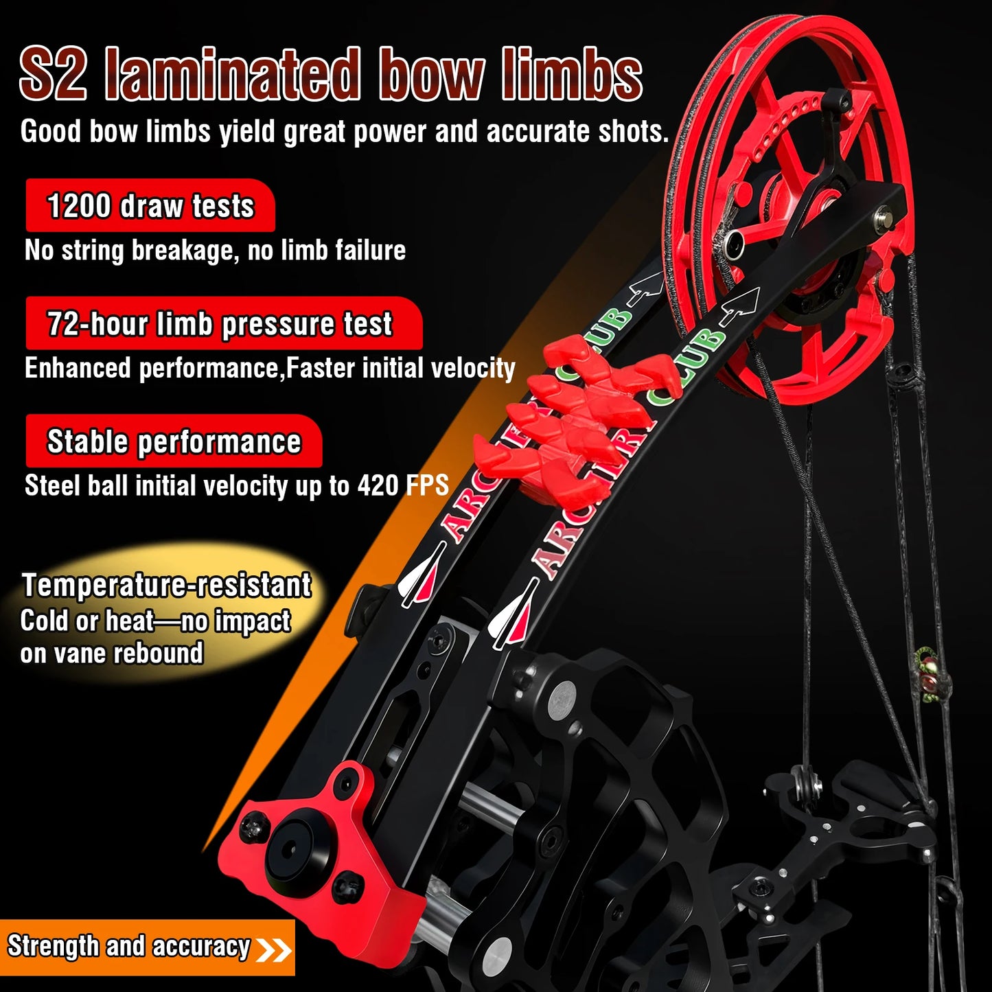 Archery Compound Bow Kit, Arrows & Steel Balls Dua Use Beginners Bow,30-70LBS Draw Weight, Short 19" Axle CNC Metal Frame,