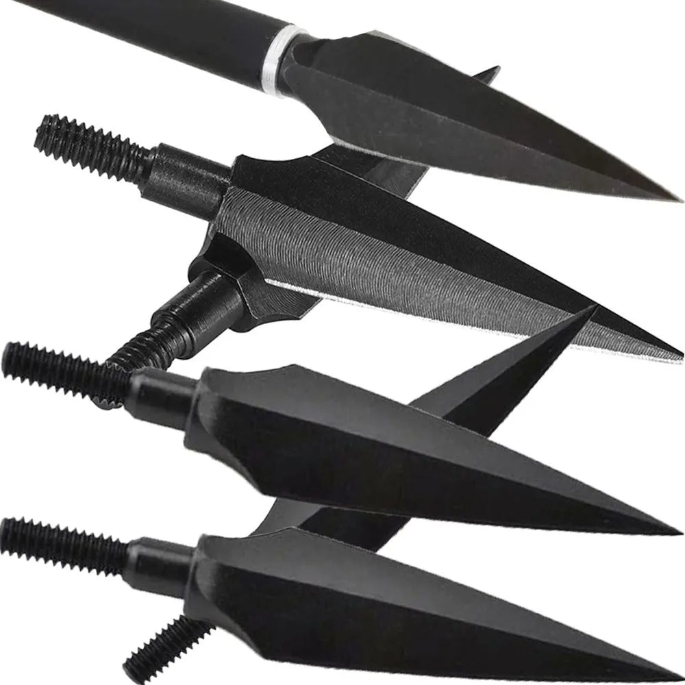 Arrowheads 12/24pcs 150 Grain High Carbon Steel Screw-in Tips for Compound Recurve Bow Hunting Shooting Accessories