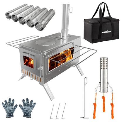 Stainless Steel Outdoor   Burning Stove   Hot Tent Wood Grill