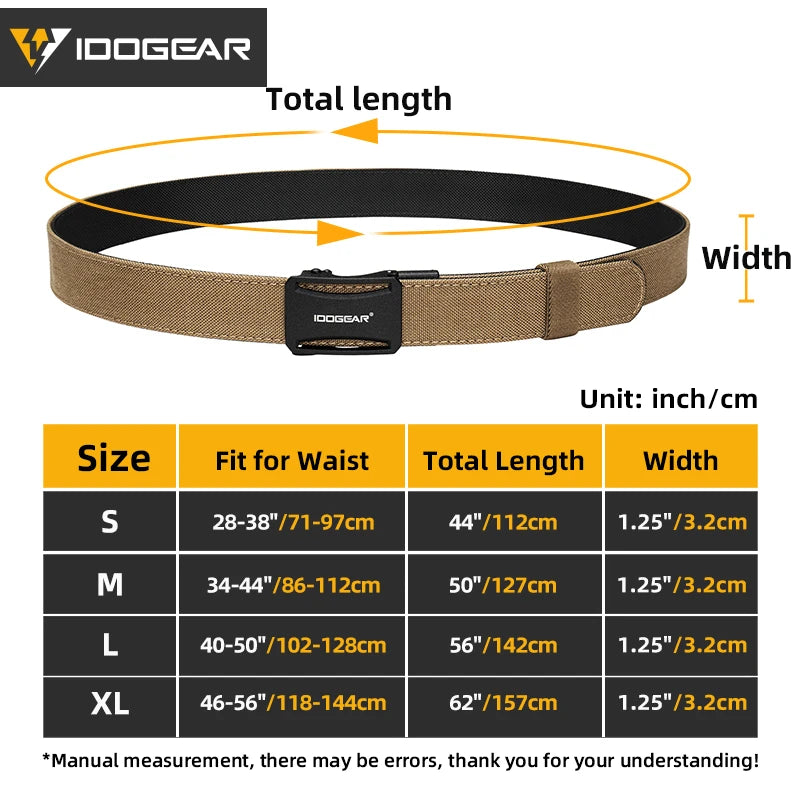 IDOGEAR Tactical Ratchet Belt