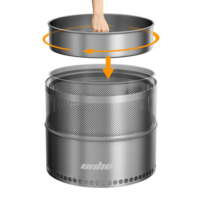 Wood Burning  Stainless Steel Smokeless Fire Pit