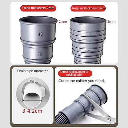 3/4/ 5m Caravan Sewer Pipe Kit Foldable RV Trailer Sewer Hose With Adjustable Adapter And Clamp Leakproof RV Hose Rv Accessories
