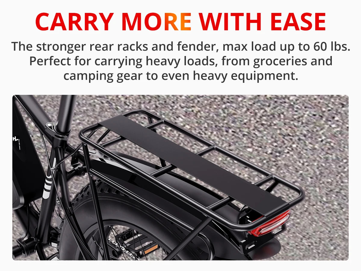 EB26 Electric Bike for Adults 1000W Electric Bicycle 48V 15AH E Bike 26" Fat Tire Mountain 31mph Dual Shock
