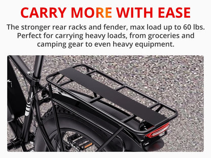 EB26 Electric Bike for Adults 1000W Electric Bicycle 48V 15AH E Bike 26" Fat Tire Mountain 31mph Dual Shock