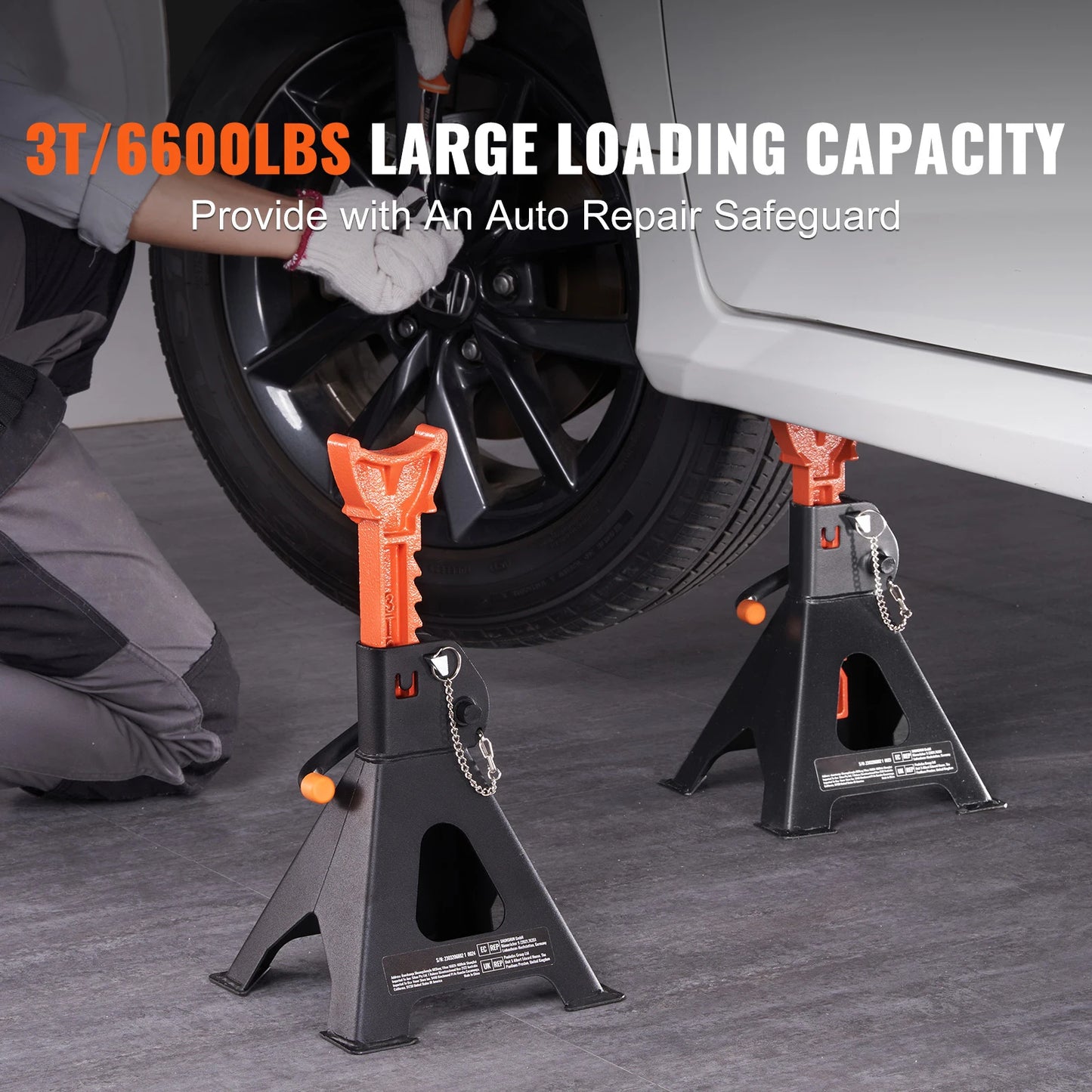 Jack Stands 3/6 Ton Capacity Car Jack Stands