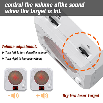 Infrared Induction Electronic Scoring Laser Target Color Sensitive Shooting Practice with Sound Effects Training Toy Equipment