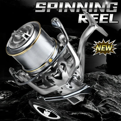 Stainless Steel Bearing Spinning Fishing Reel  25KG Powerful Reel Saltwater Fresh Water Drag