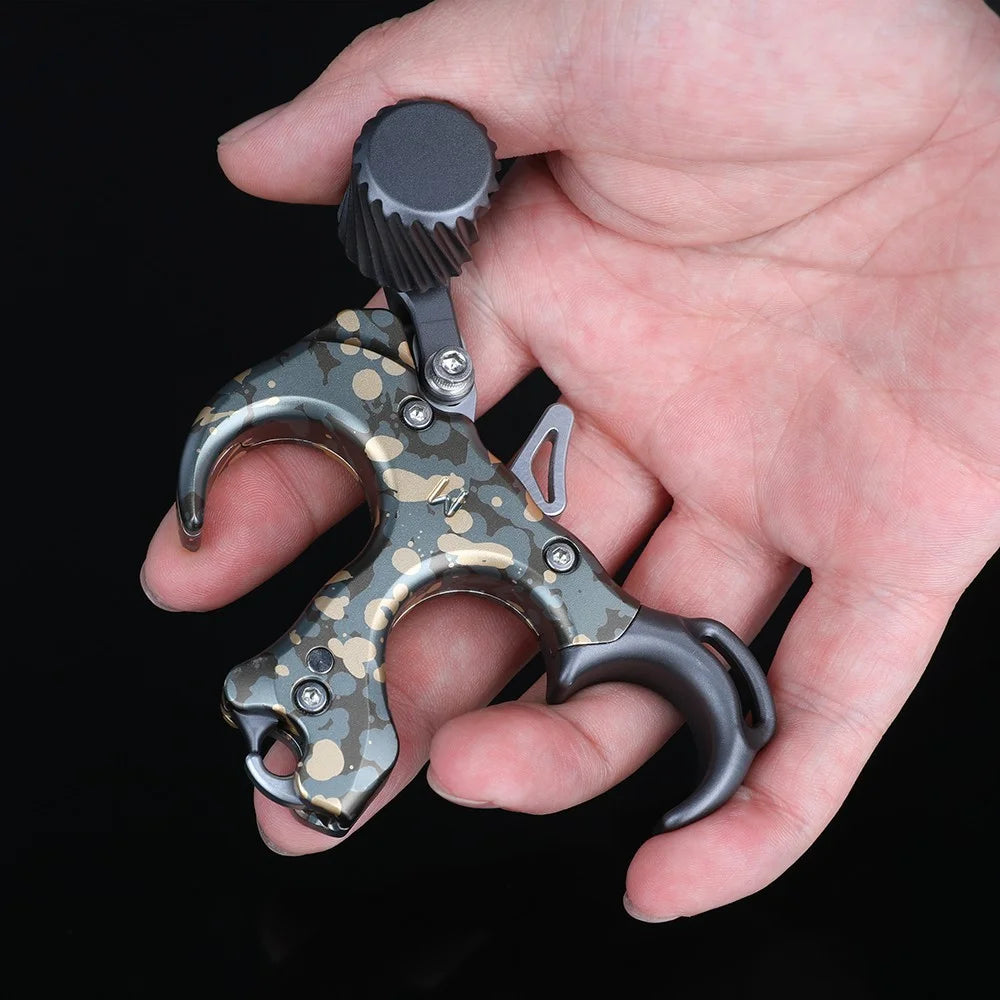 Compound Bow Release, 3/4 Finger Durable Aluminum Alloy Grip, Thumb Trigger for Hunting, Shooting & Daily Practice Accessories