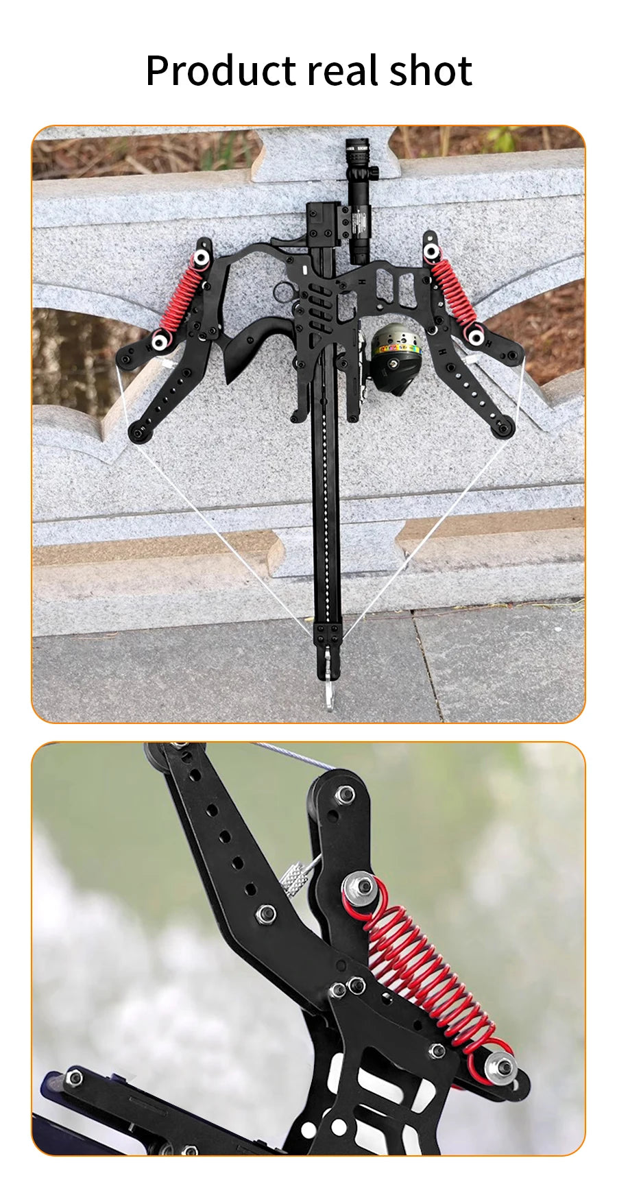 Fire Dragon Dual-Use Compound Bow with Fishing Reel and Sight-Fast Shooting Speed,